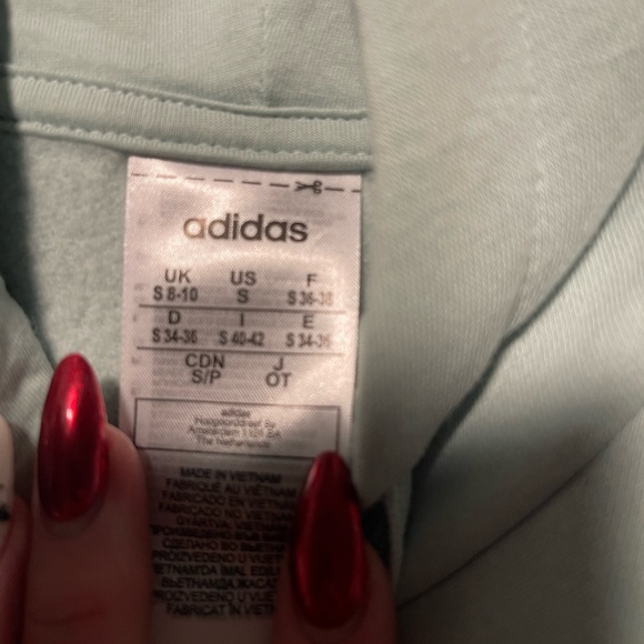 Minty green/blue Adidas sweatshirt - Picture 3 of 3